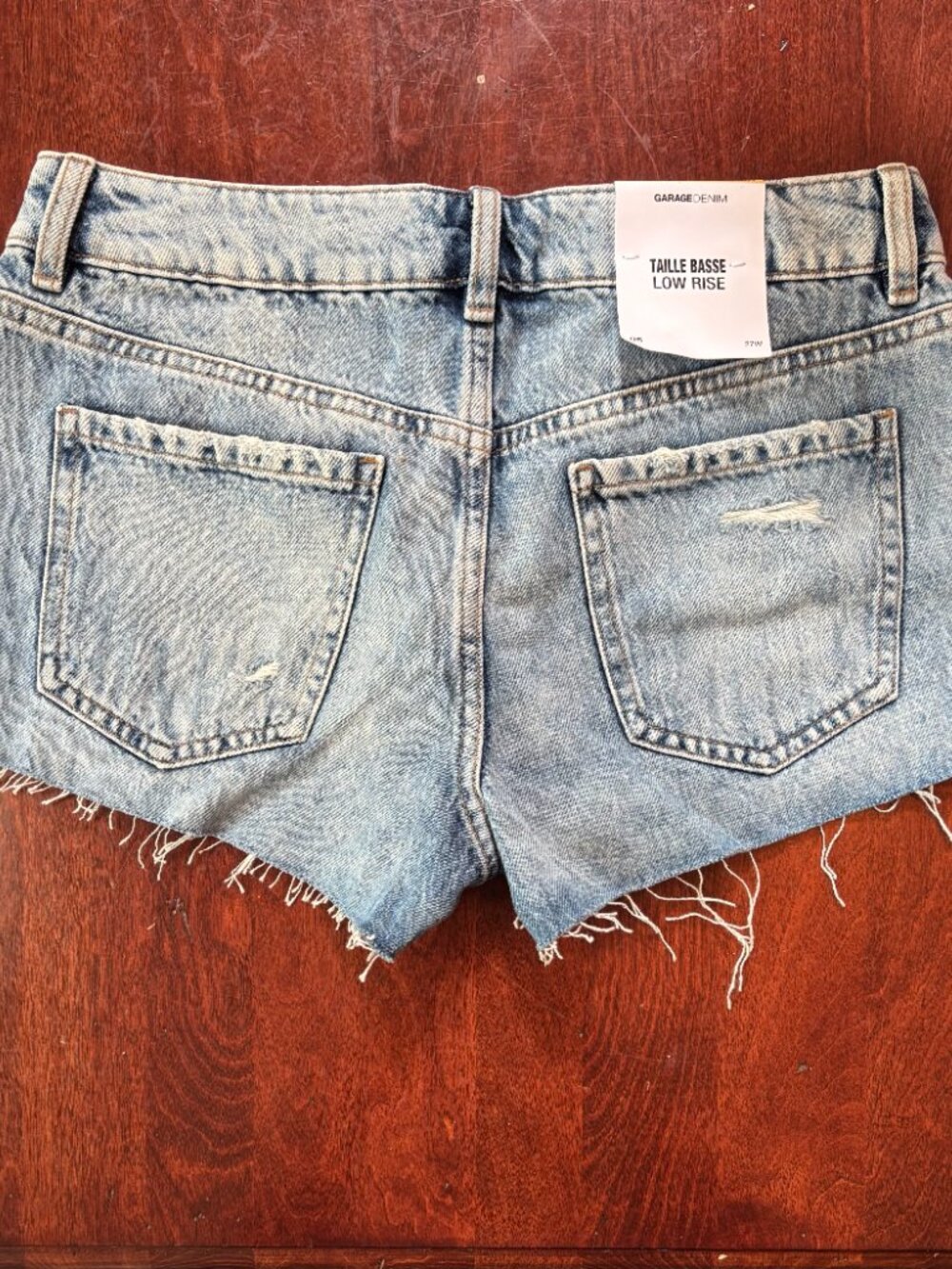 NWT, GARAGE DENIM Low Rise Micro Short in Riviera Blue, 27W
